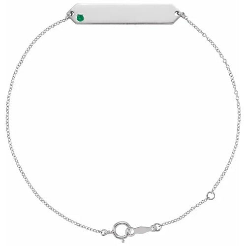 Rossa 0.04 Carat Emerald Bezel Set  Diamond Bracelet