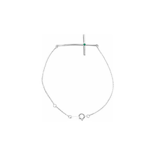 Rycca 0.04 Carat Emerald 4 Prong  Diamond Bracelet