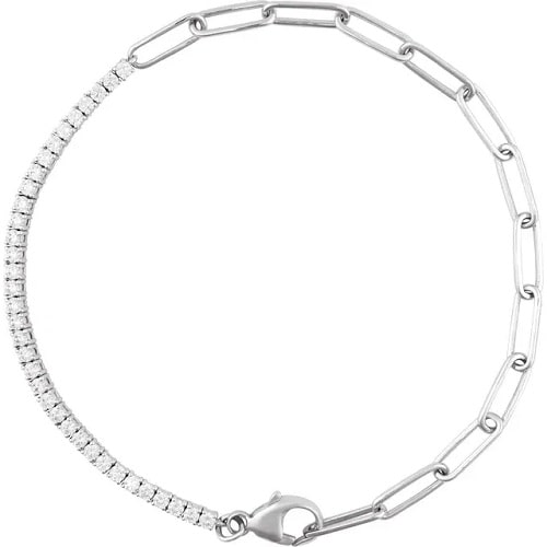 Stephania Natural 4 Prong  Diamond Bracelet