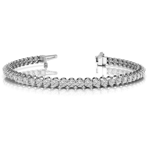 Prue Natural 4 Prong  Diamond Bracelet