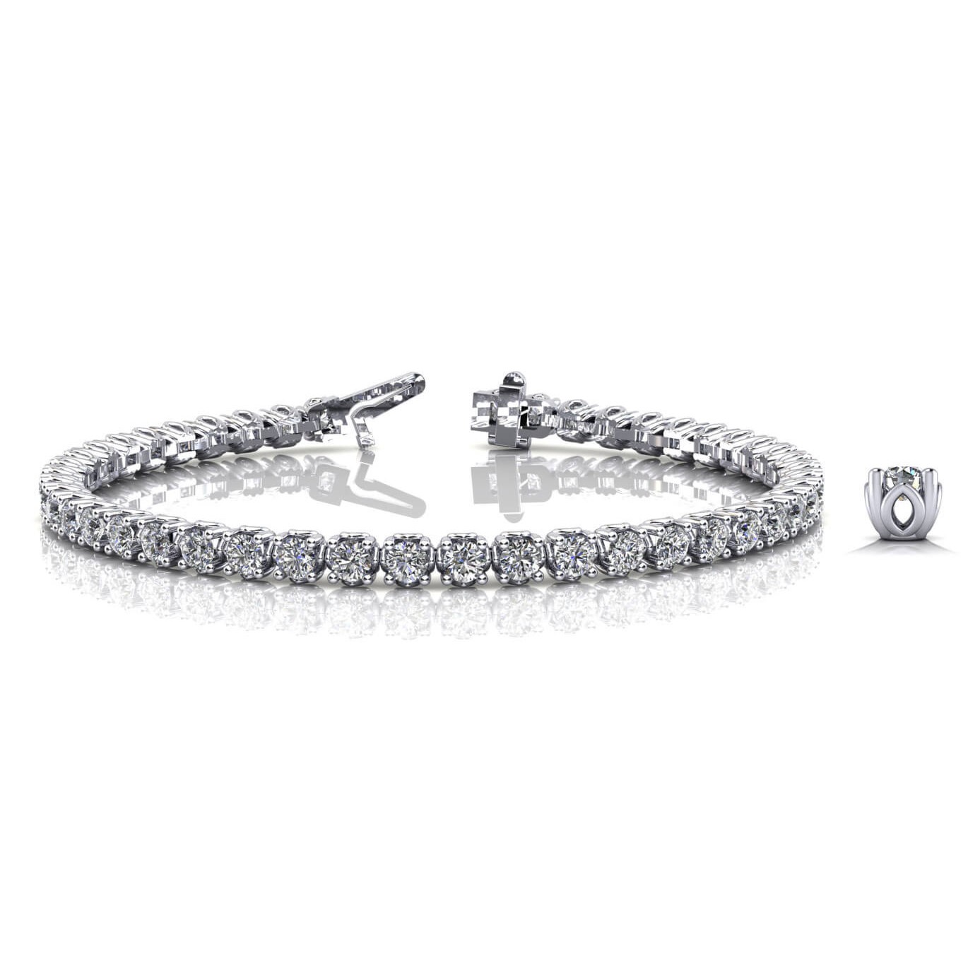 Rossie Natural 4 Prong  Diamond Bracelet