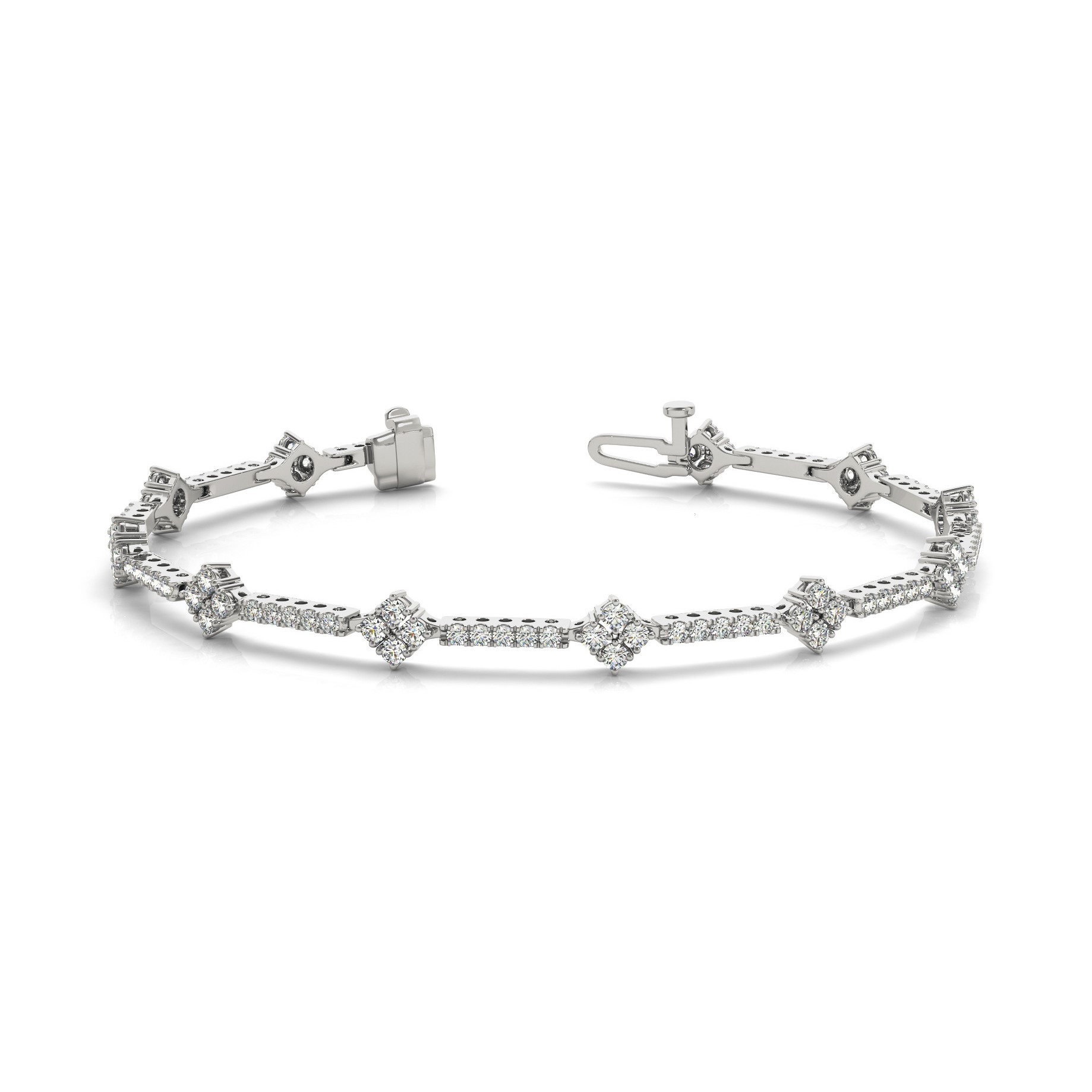 Romi Natural 4 Prong  Diamond Bracelet