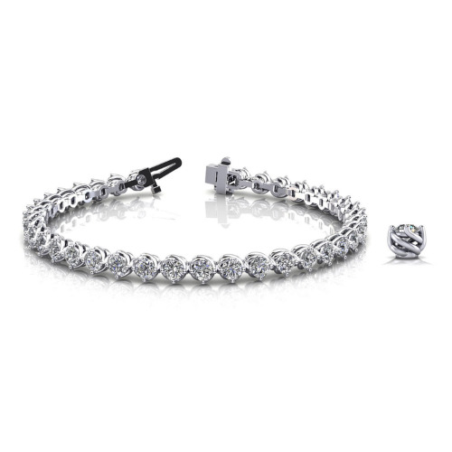 Roxie Natural 4 Prong  Diamond Bracelet