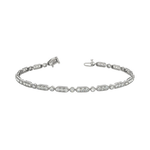 Prisma Natural Prong Set  Diamond Bracelet