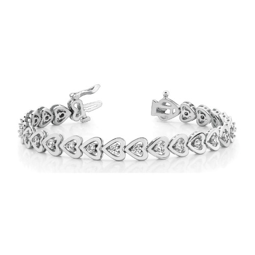 Payge Lab-Created Heart  Diamond Bracelet