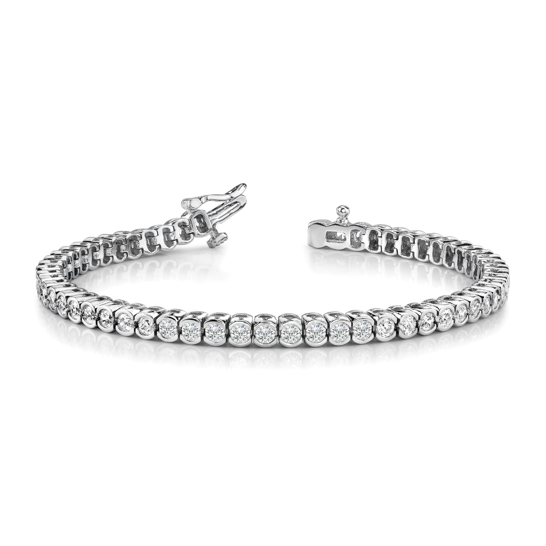 Rayelle Natural Semi Bezel  Diamond Bracelet