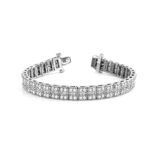 Stangyth Natural Shared Prong  Diamond Bracelet