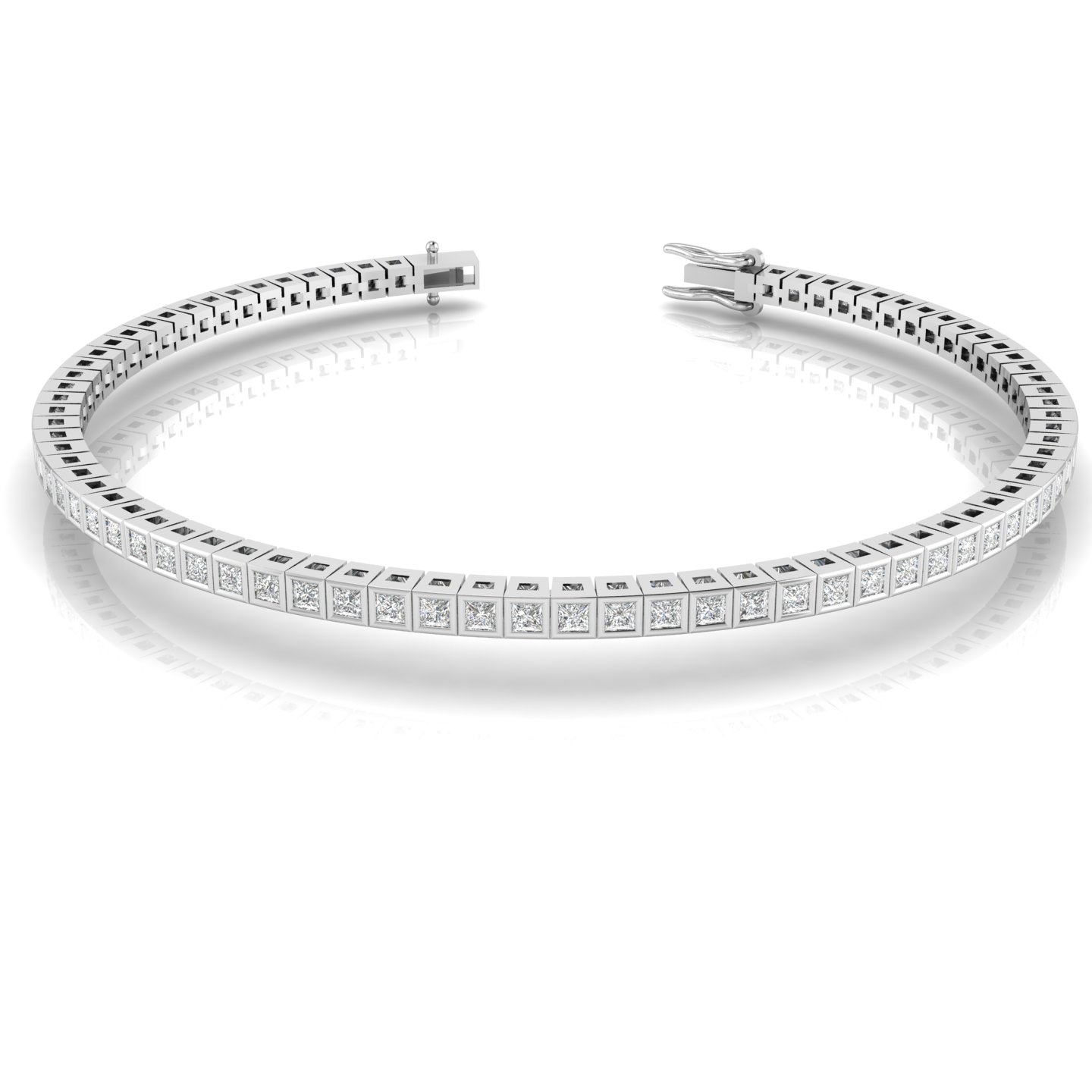 Rosey Natural Bezel Set  Diamond Bracelet