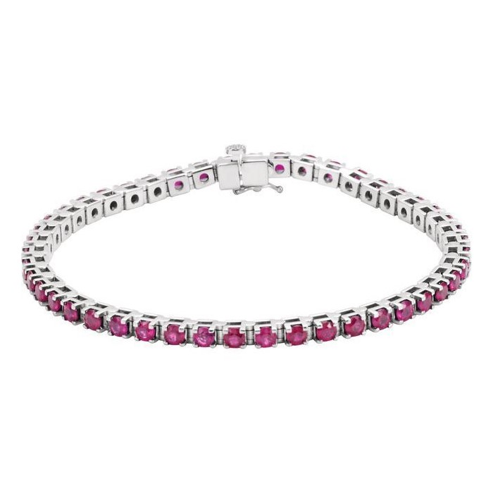Trinesha Natural Ruby  Diamond Bracelet