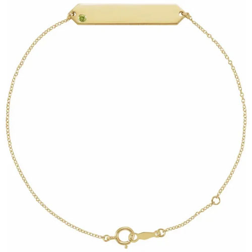 Pymma Peridot Flush Setting  Diamond Bracelet