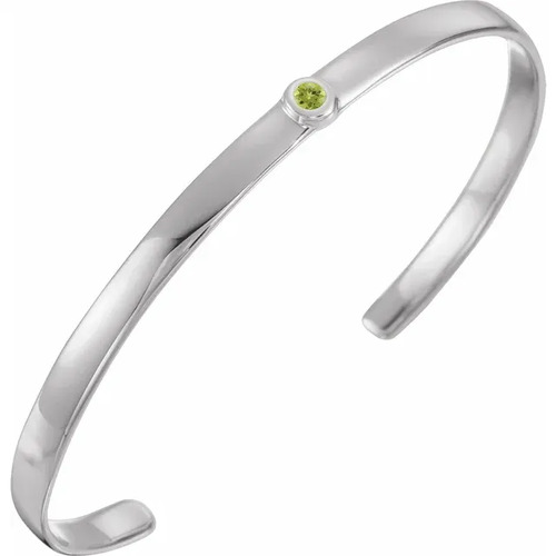 Rozana Peridot Bezel Set  Diamond Bracelet