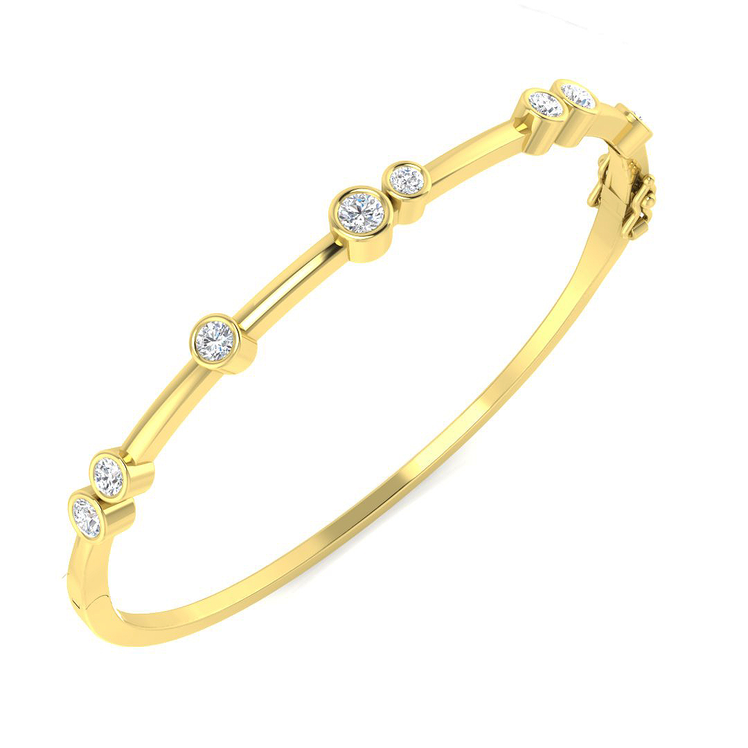 Dylan  Lab-Created Bezel Set Diamond Bracelet