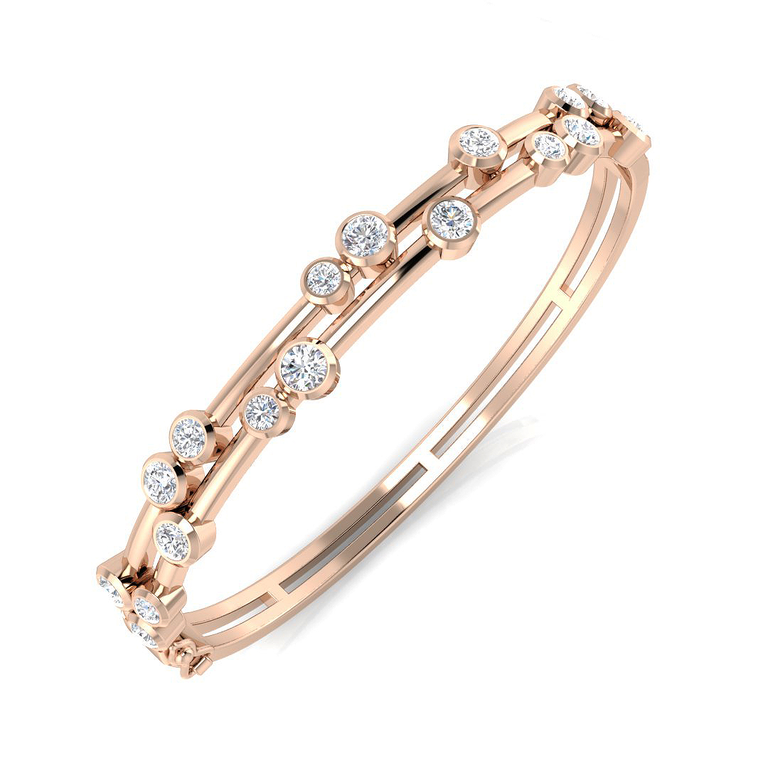 Suzeika Lab-Created Bezel Set Diamond Bracelet