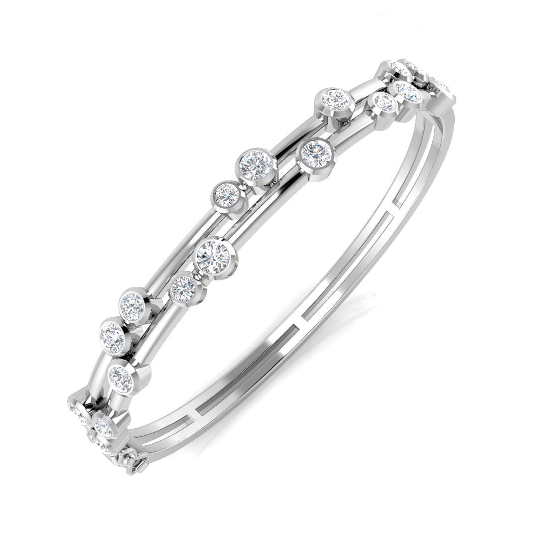 Suzeika Lab-Created Bezel Set Diamond Ring