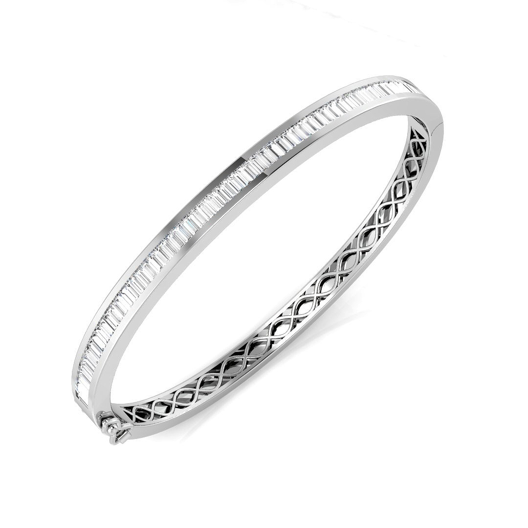 Suzeeka Lab-Created Channel Set Diamond Ring