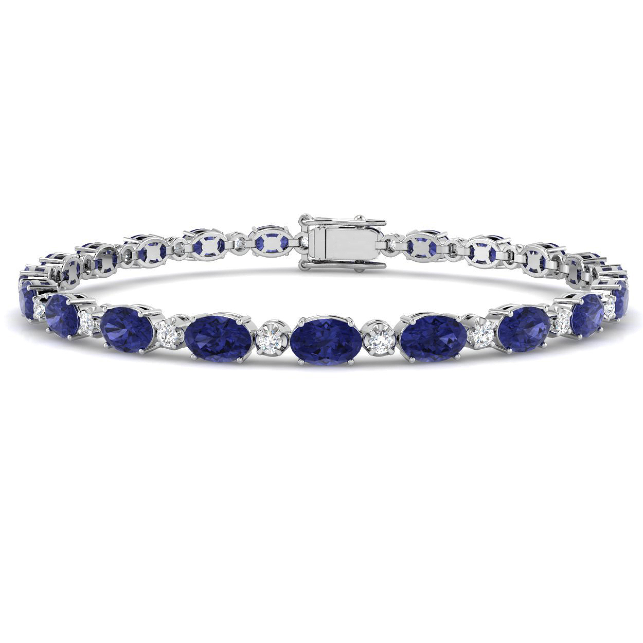 Shyalin Tanzanite 4 Prong  Diamond Bracelet