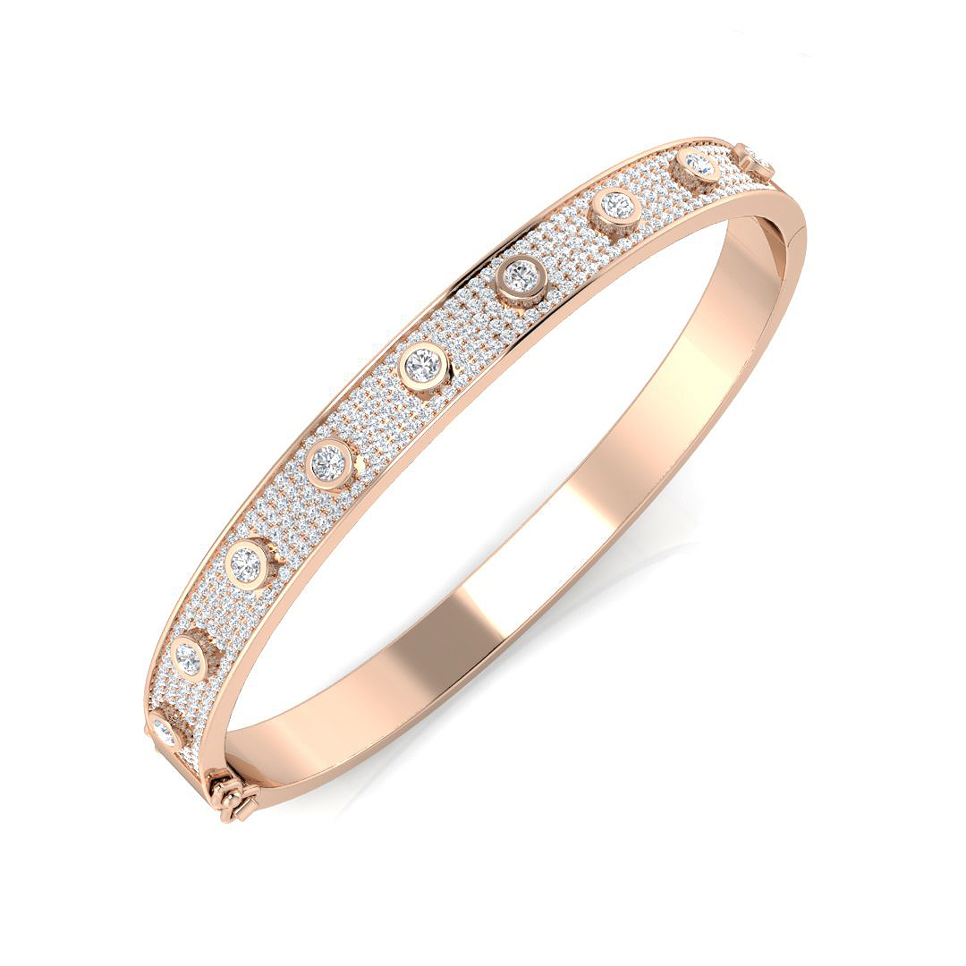 Suriena Lab-Created Bezel Set Diamond Bracelet