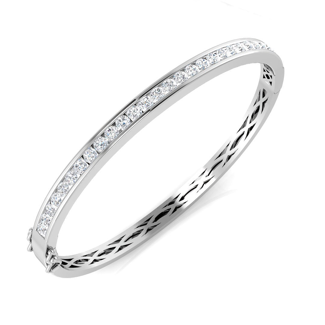 Yamma Lab-Created Channel Set Diamond Ring