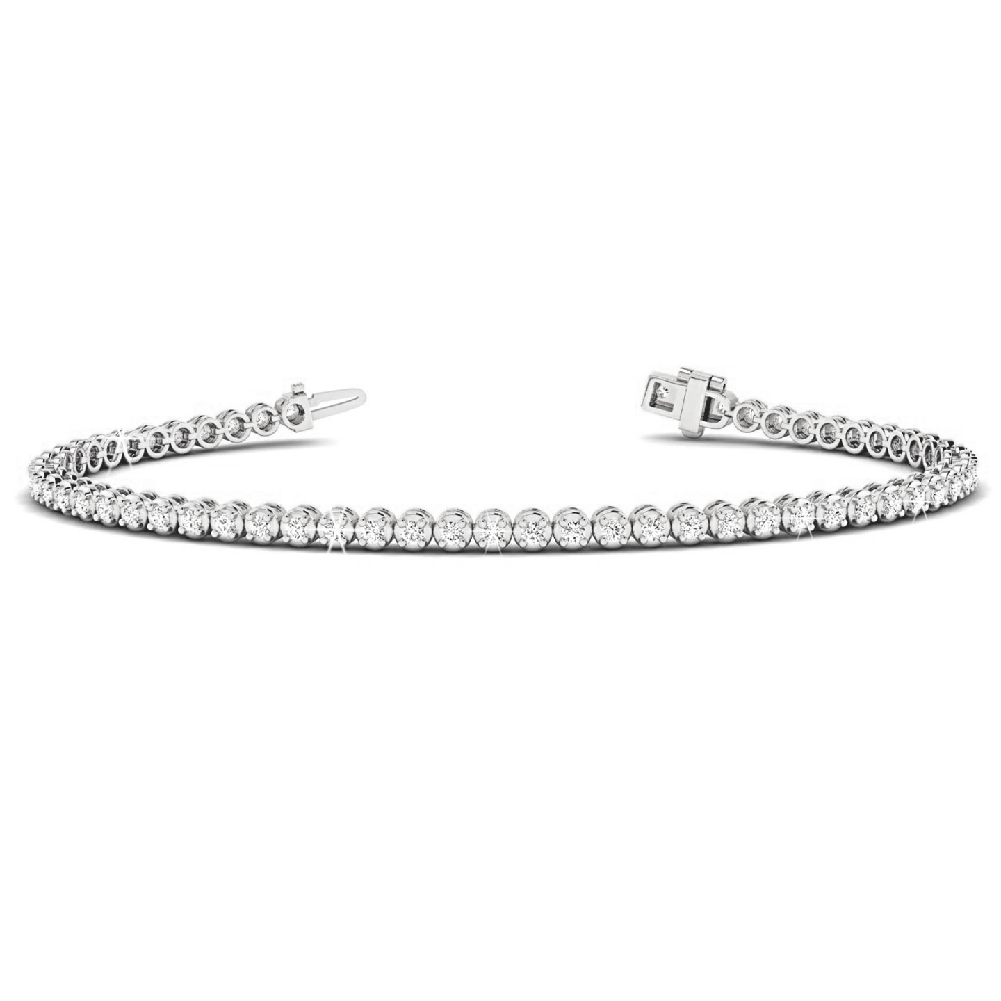 Ariana Natural Prong Setting  Diamond Bracelet