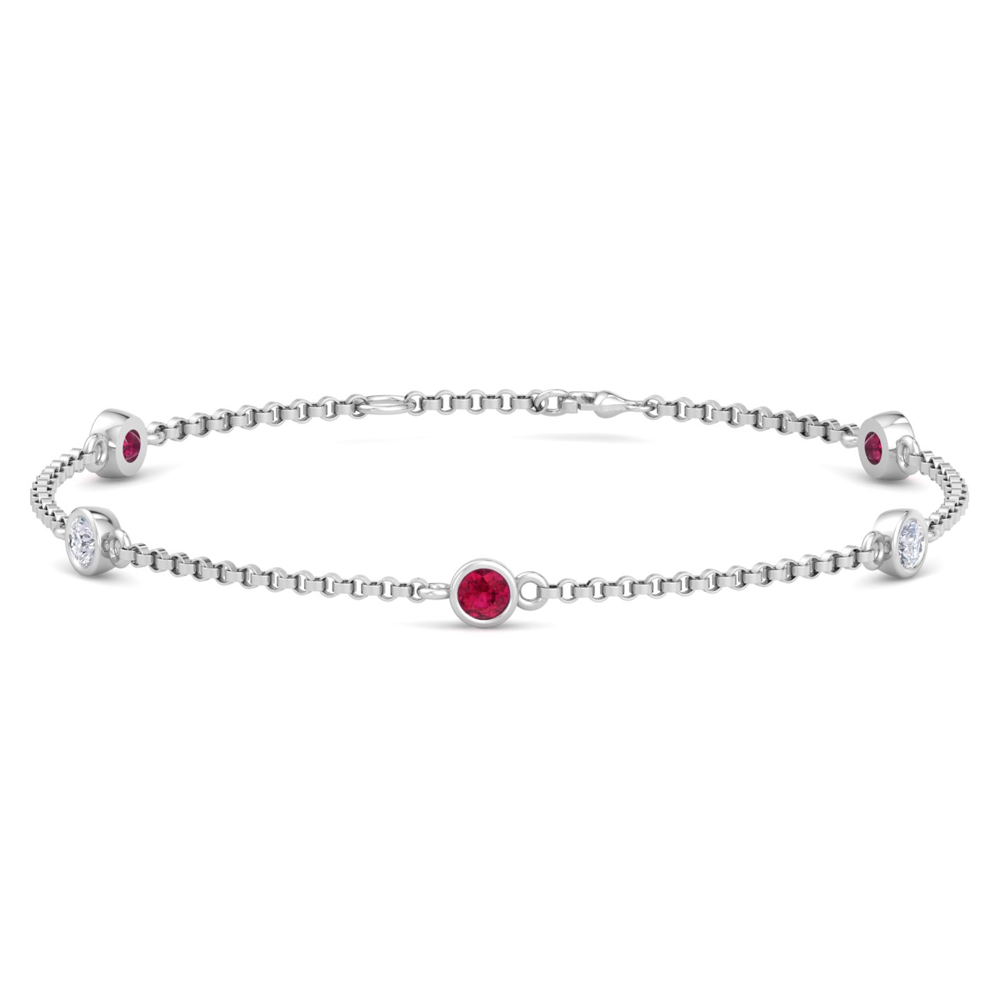 Ronisha Natural Ruby  Diamond Bracelet