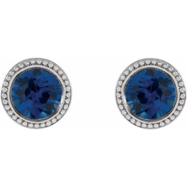 Teyah Blue Sapphire  Diamond Earrings