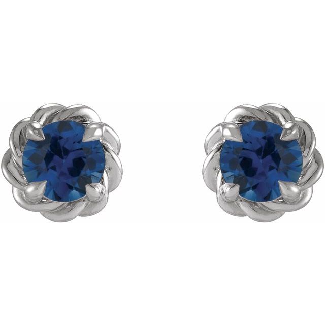 Tooba Blue Sapphire  Diamond Earrings