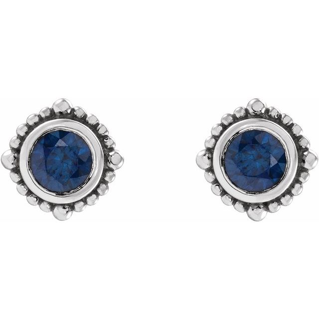 Tida Blue Sapphire  Diamond Earrings