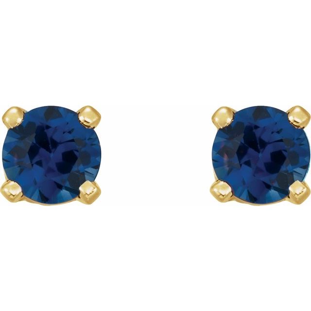 Theda Blue Sapphire  Diamond Earrings