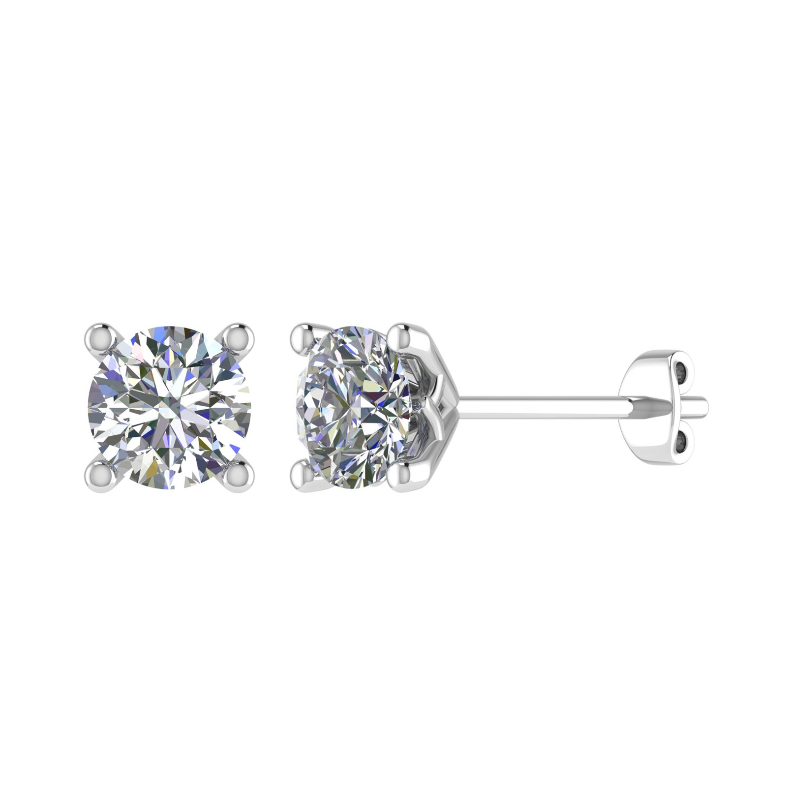 Janiah Natural 4 Prong  Diamond Earrings