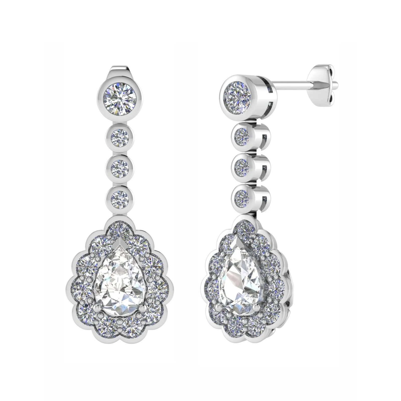 Kenede Natural 3 Prong  Diamond Earrings
