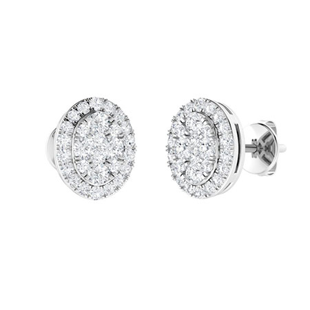 Kameela 0.50 Carat Natural Pave Set  Diamond Earrings