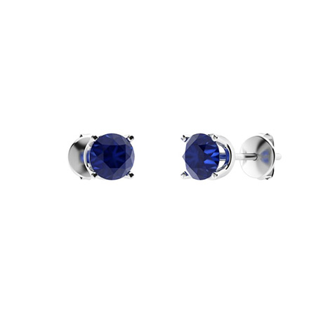 Badiha Blue Sapphire  Diamond Earrings