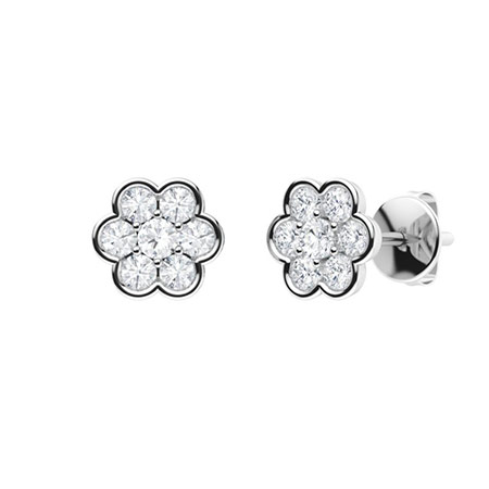 Gail 0.05 Carat Natural 6 Prong  Diamond Earrings