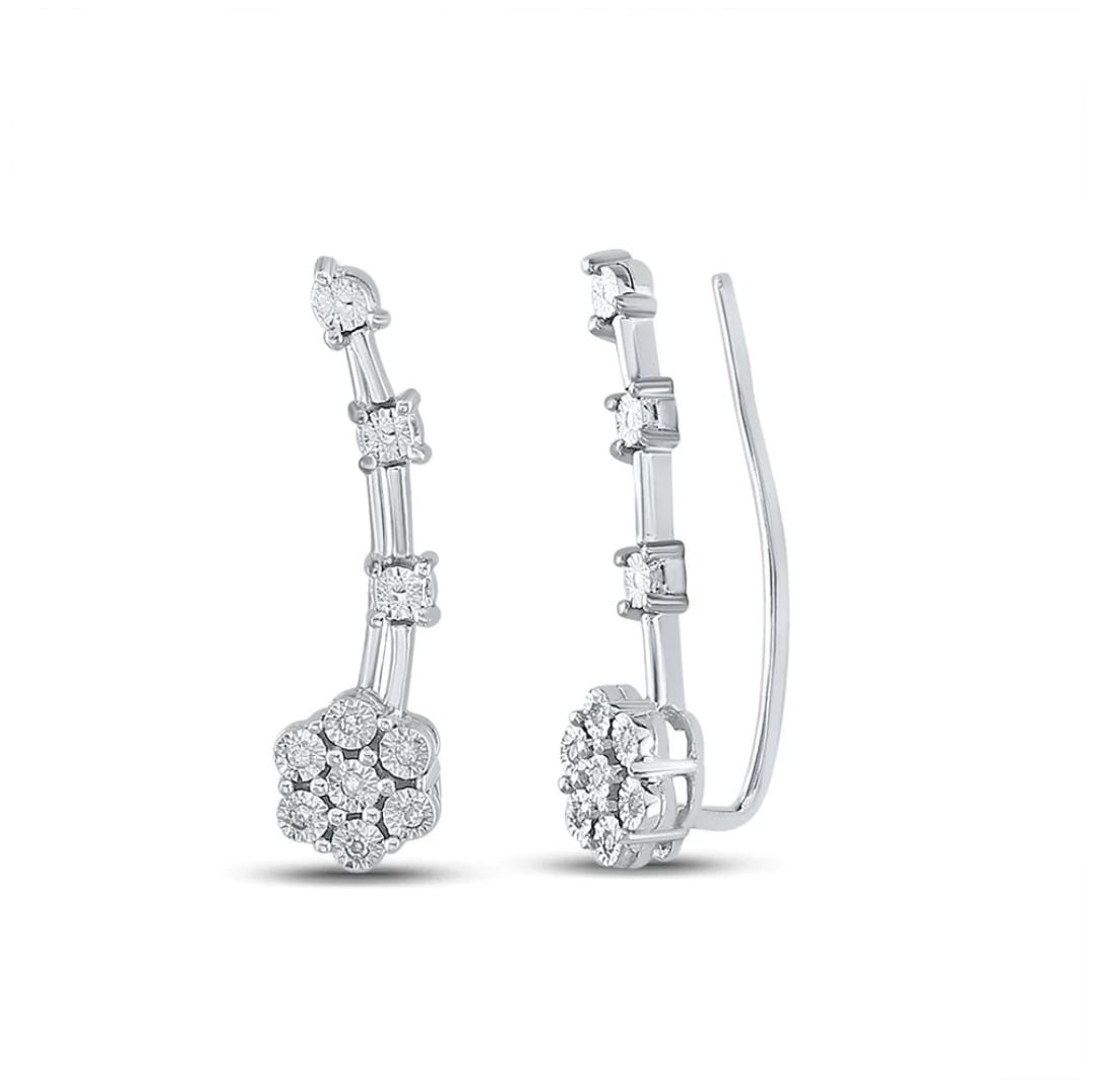 Francise Natural Claw Set  Diamond Earrings