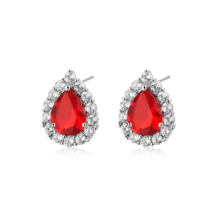 Agnesia Natural Ruby  Diamond Earrings