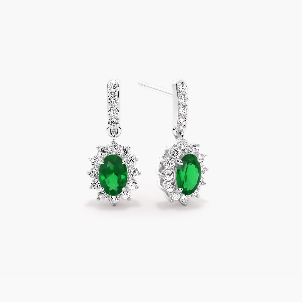 Bozica Emerald  Diamond Earrings