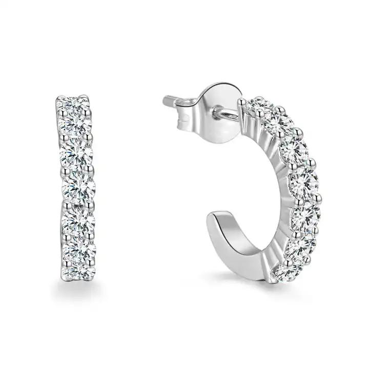 Keily 0.10 Carat Natural Shared Prong  Diamond Earrings