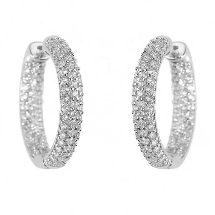 Kiera 0.50 - 3.00 Carat Natural Pave Set  Diamond Earrings