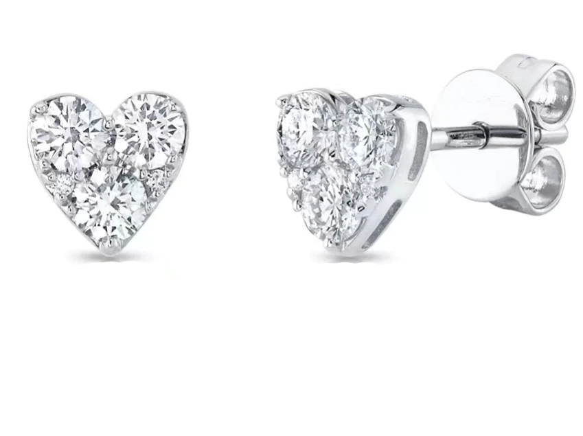 Gartrite 0.65 Carat Lab-Created Prong Set  Diamond Earrings