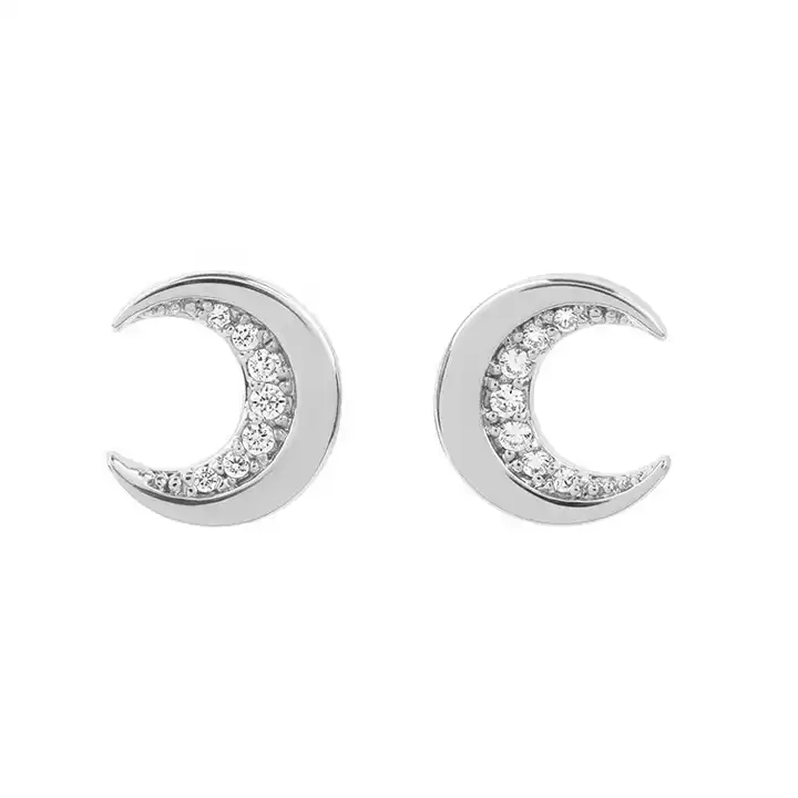 Krystle Lab-Created Pave Set  Diamond Earrings