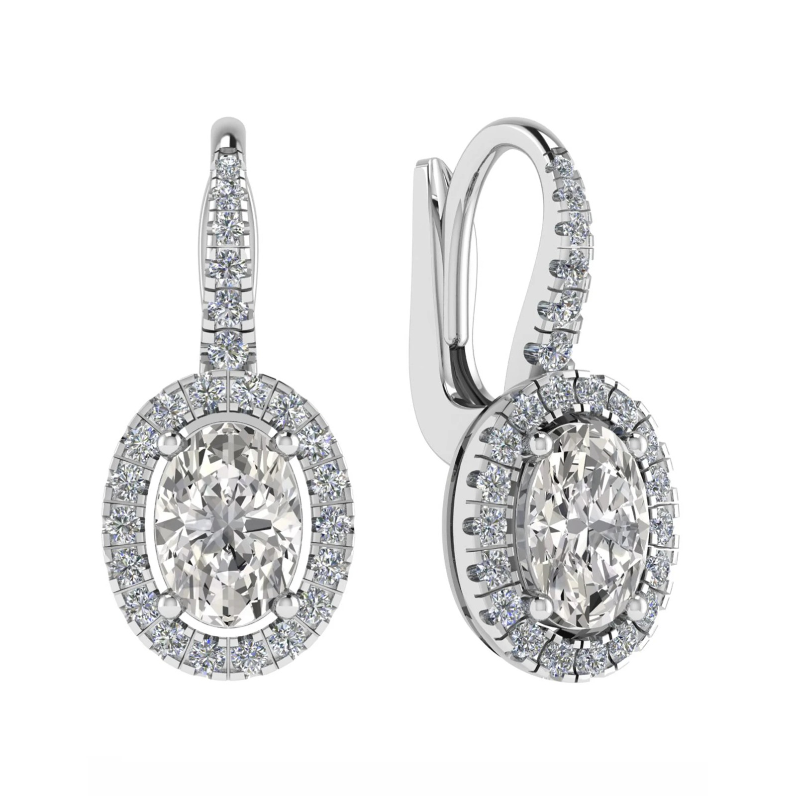 Kamiyah 1.00 - 2.50 Carat Natural 4 Prong  Diamond Earrings