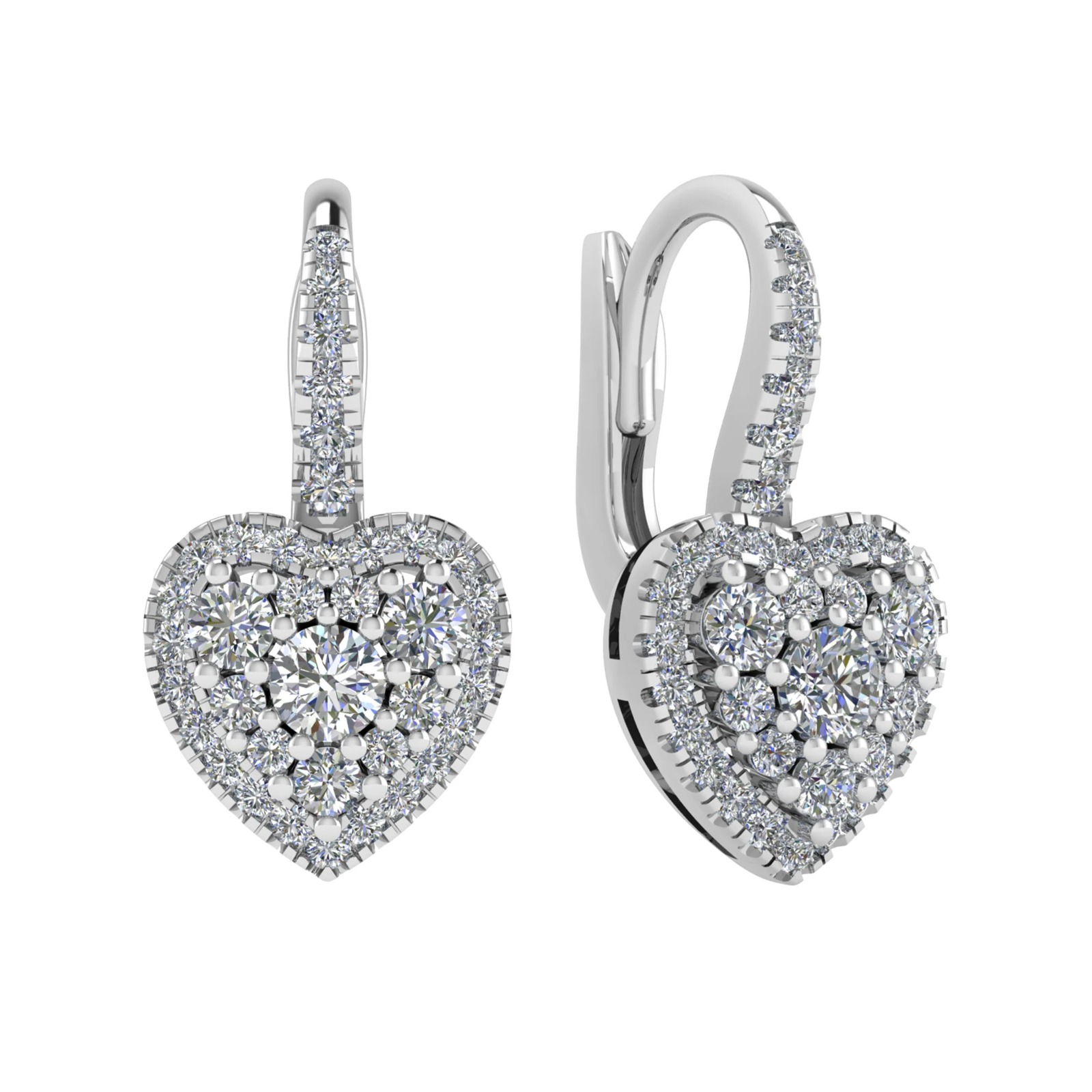 Kalyn Natural Pave Set  Diamond Earrings