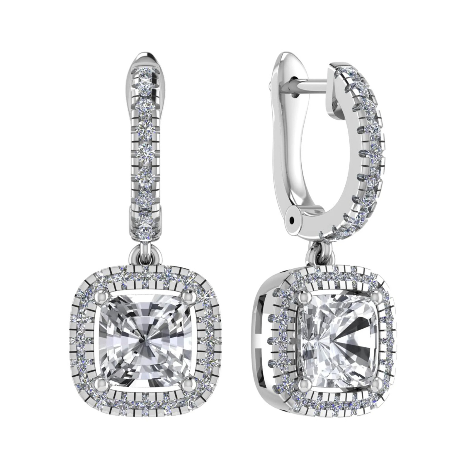 Lisalla Natural 4 Prong Set  Diamond Earrings