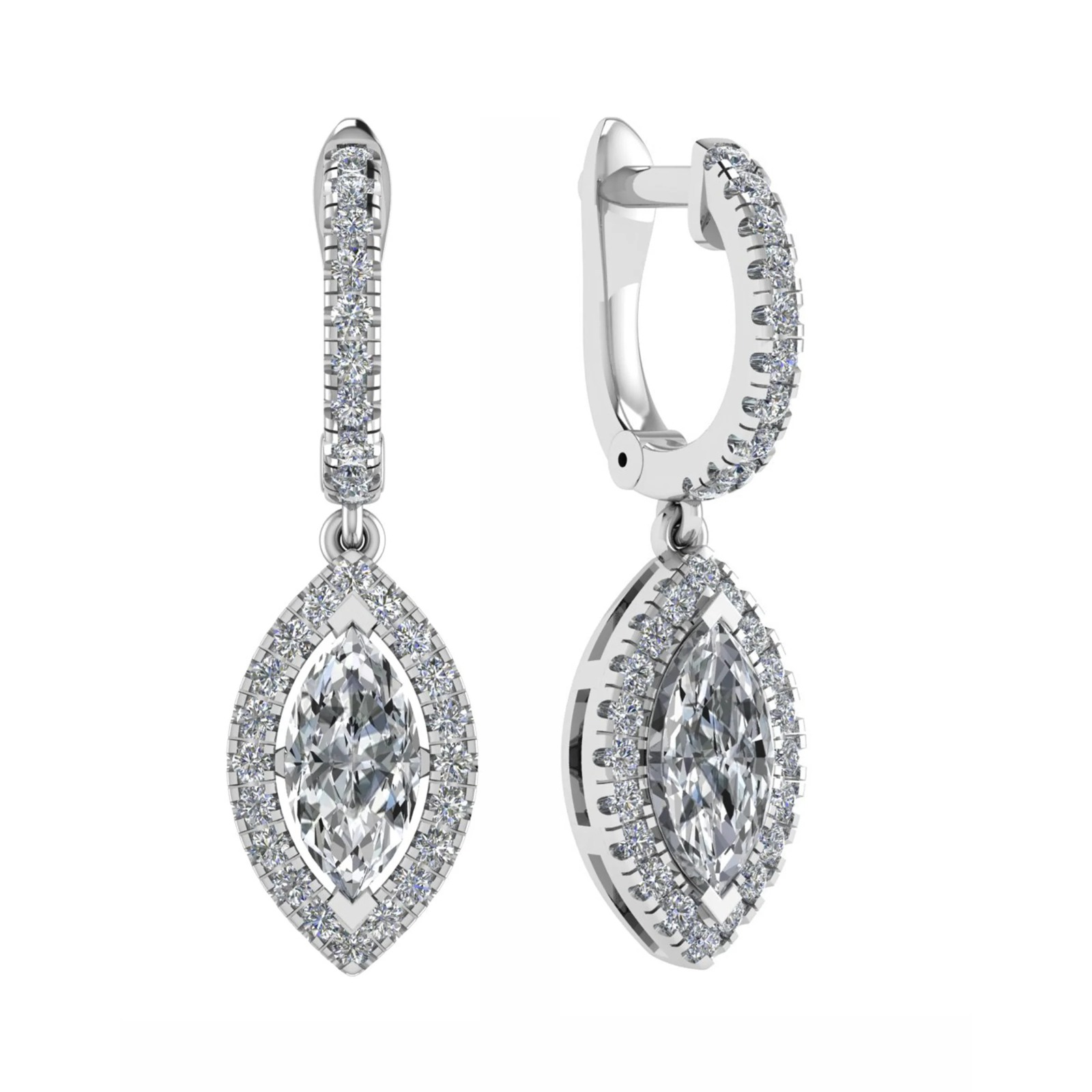 Lobelia Natural 4 Prong Set  Diamond Earrings