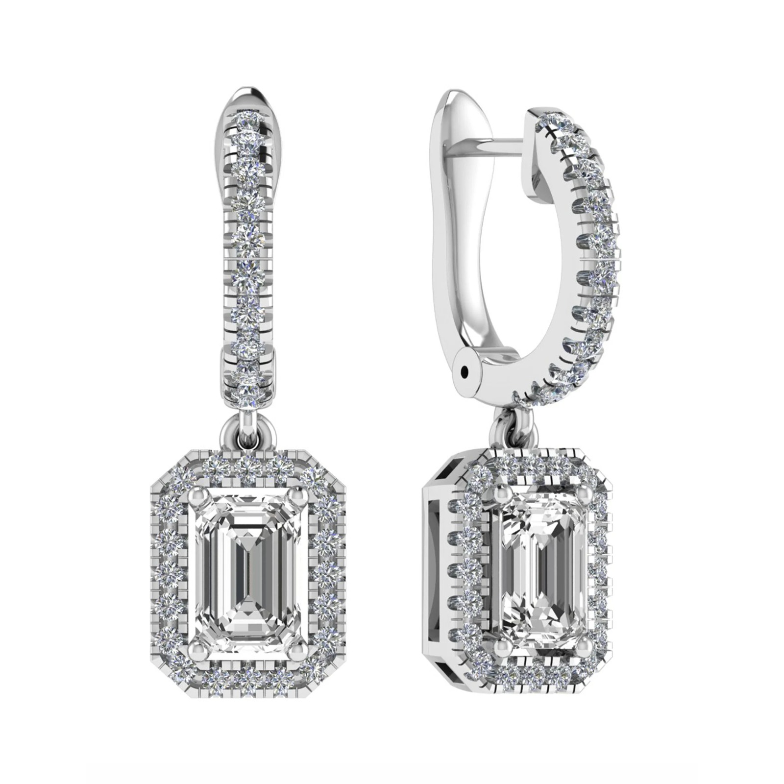 Lissani Natural 4 Prong Set  Diamond Earrings