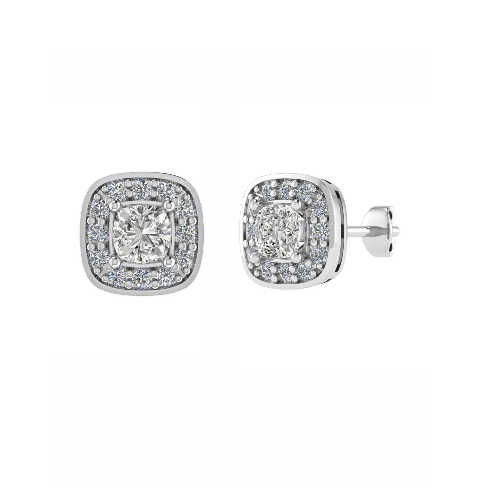 Jaleesa Natural 4 Prong  Diamond Earrings