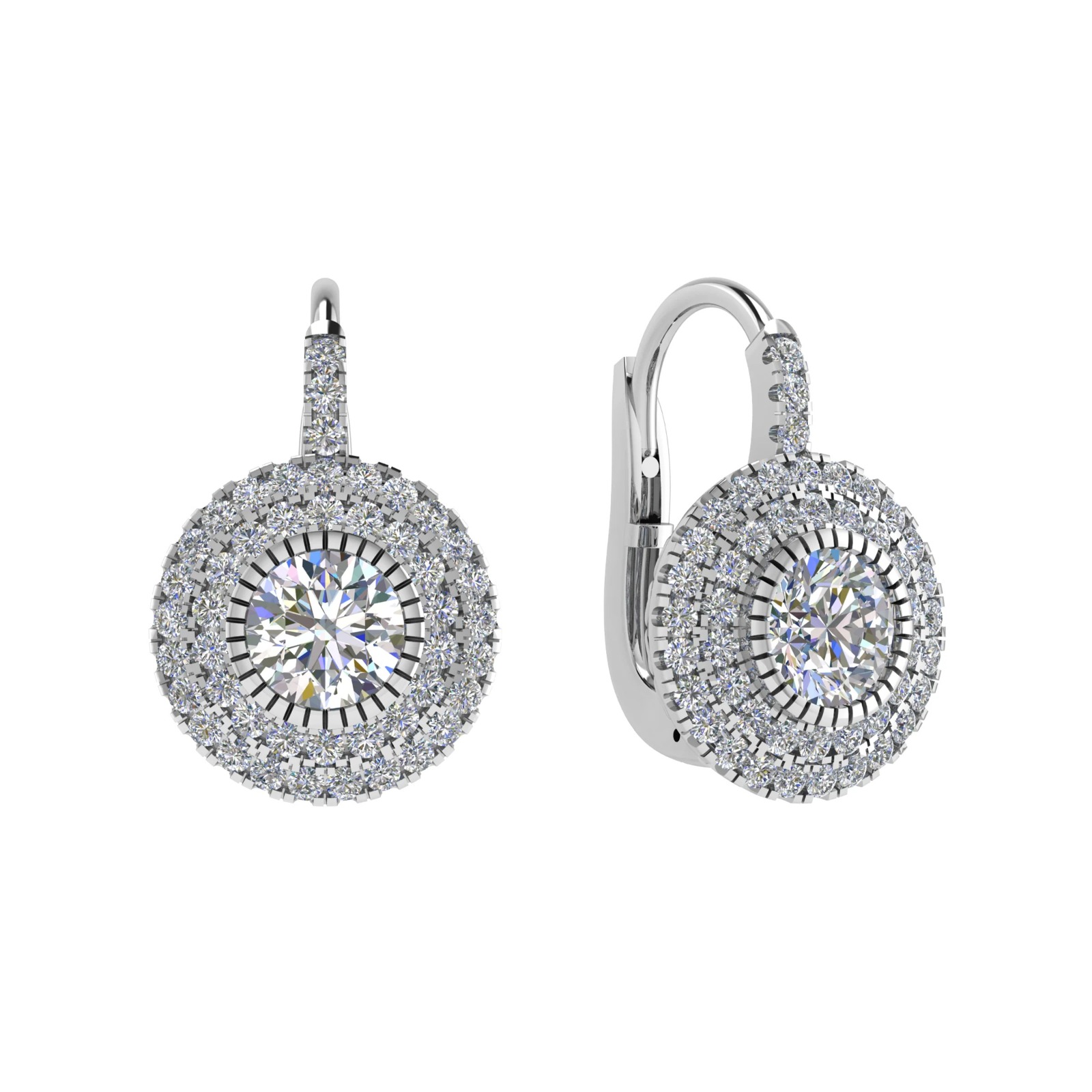 Kasandra 0.50 - 1.50 Carat Natural Prong Set  Diamond Earrings