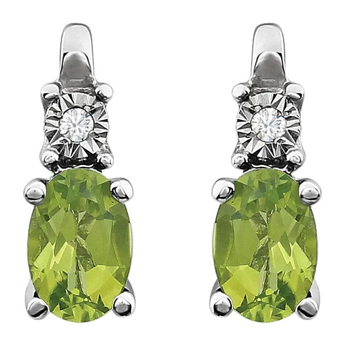 Ariella Peridot  Diamond Earrings