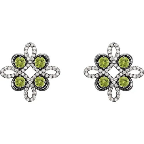 Alitha Peridot  Diamond Earrings