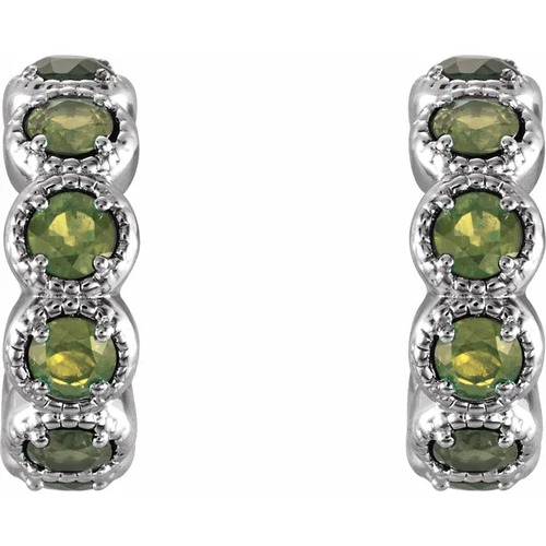 Anathea Peridot  Diamond Earrings